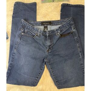 Calvin Klein Jeans Womens Size 6 Dark Wash Straight Leg Blue Denim Stretch Pants